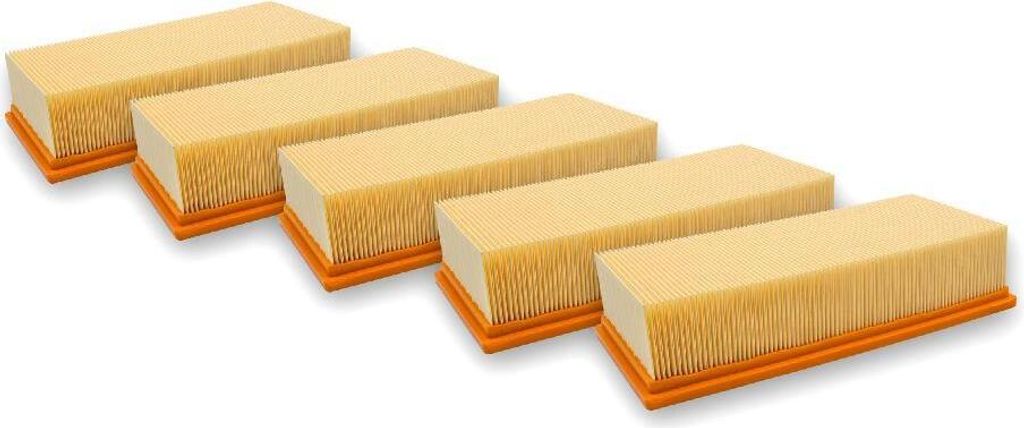 vhbw 5x Flachfaltenfilter Ersatz für Kärcher 6.907-276.0, 6.907-277.0, 6.904-095.0, 6.904-283.0, 6.904-283 für Staubsauger