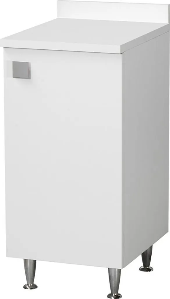 Meuble blanc avec rehausse et pieds en métal Modèle MB-420