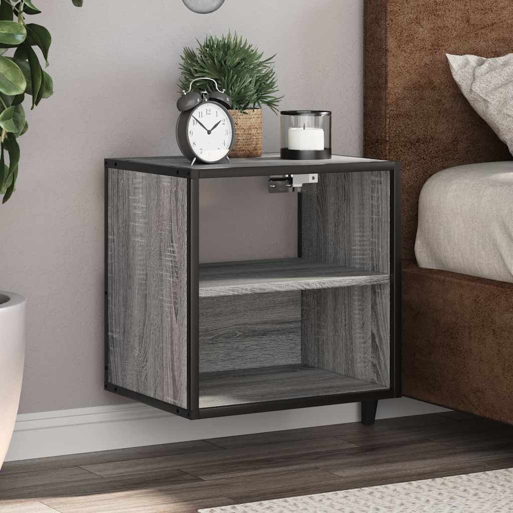 Maison Exclusive - Wand-Nachttisch Grau Sonoma 40x31x39,5 cm