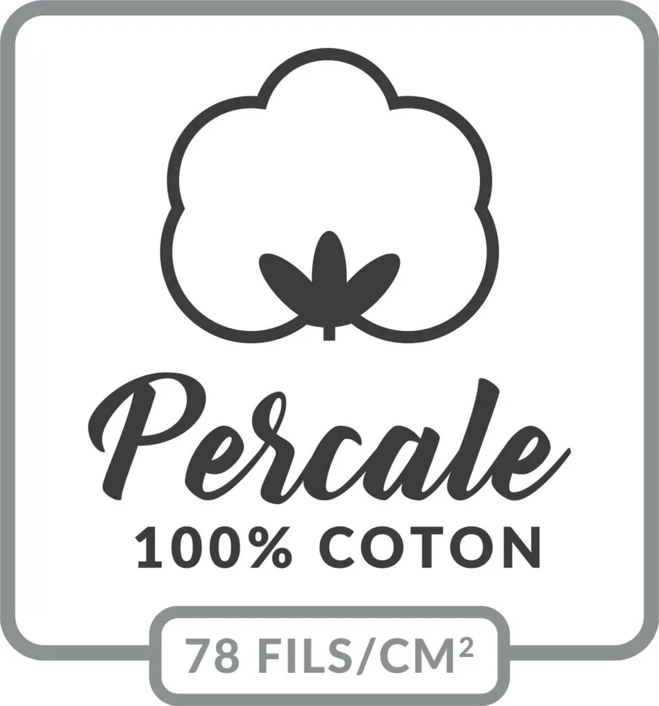 Housse de couette Douceur d'Intérieur Percale de Coton 260x240 cm Blanc - 7