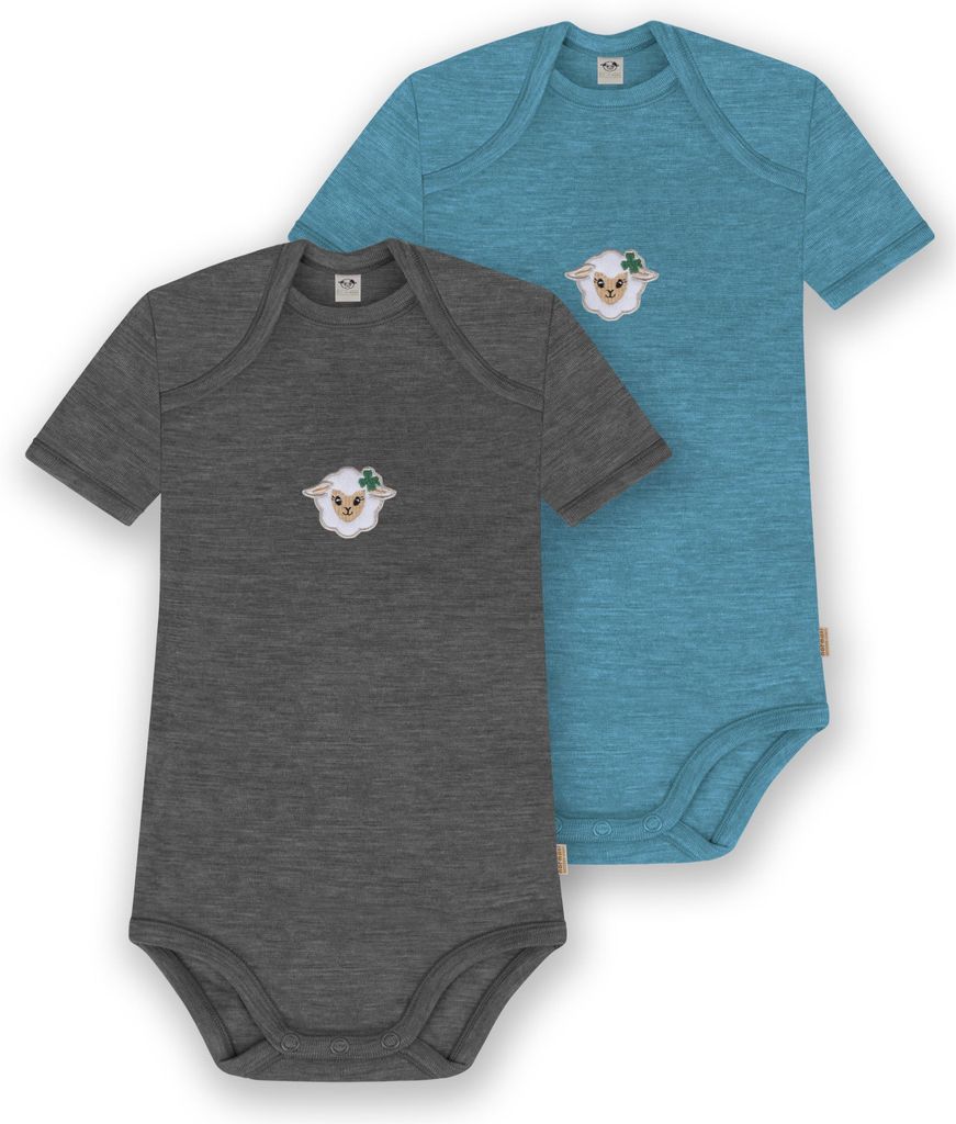 normani 2er Set Baby Merino Body Kurzarm