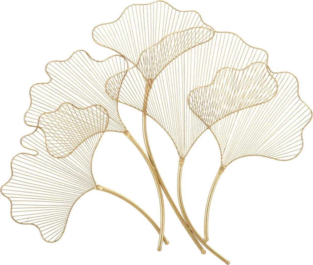 Décoration murale métal feuilles dorées Glam-feuille par Mauro Ferretti