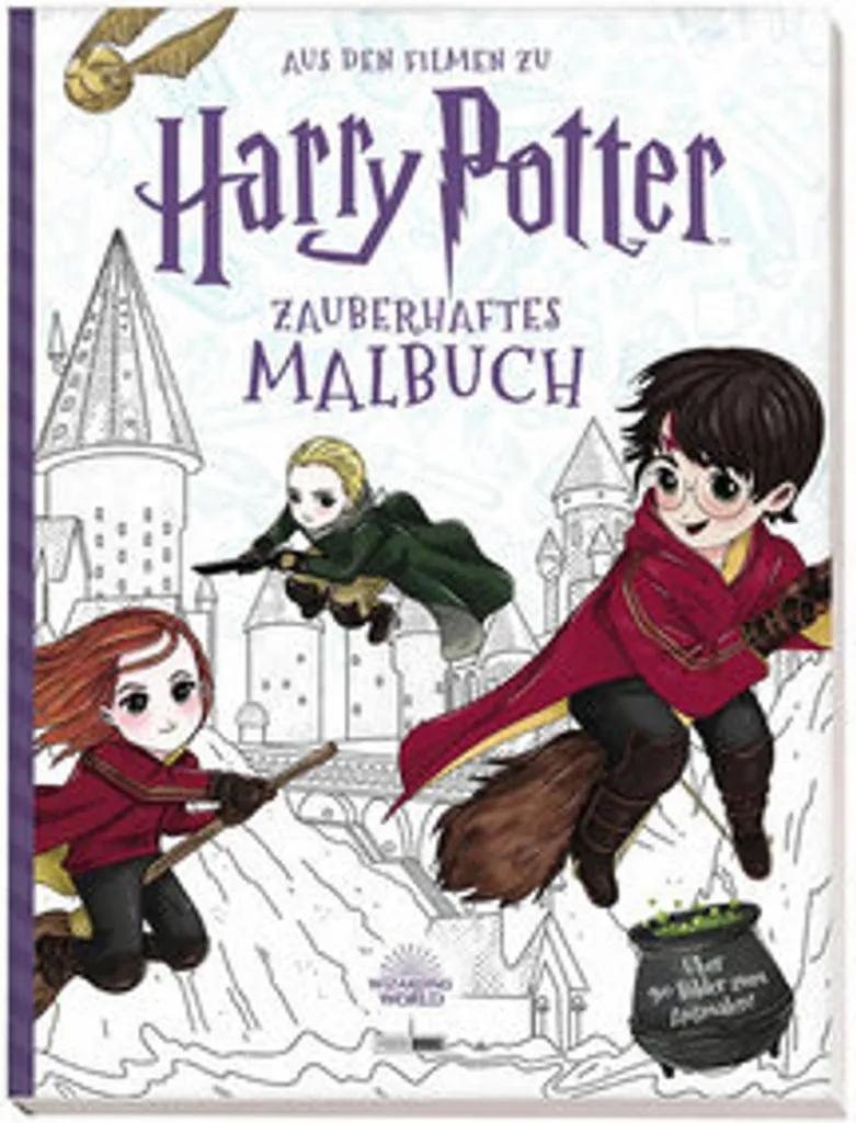 Livre de coloriage magique Harry Potter avec scènes de films cultes