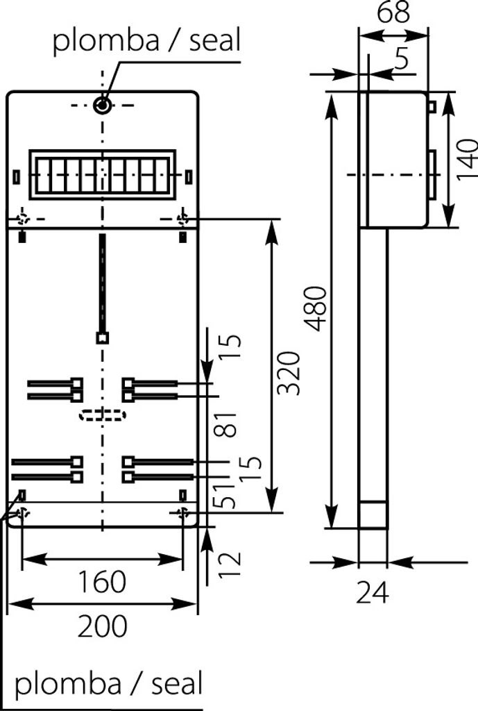 Scheda contatore TLR-3F N+PE 10.1 EP_OPATÓWEK Immagine del prodotto 