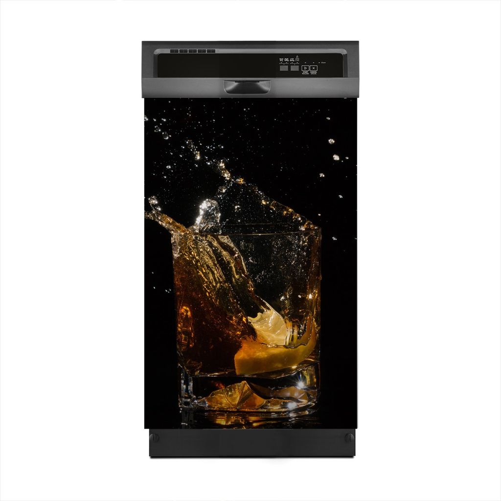 Magnete Dekorative 45x70 cm Küche Magnetmatte Spülmaschine - Whisky Glas
