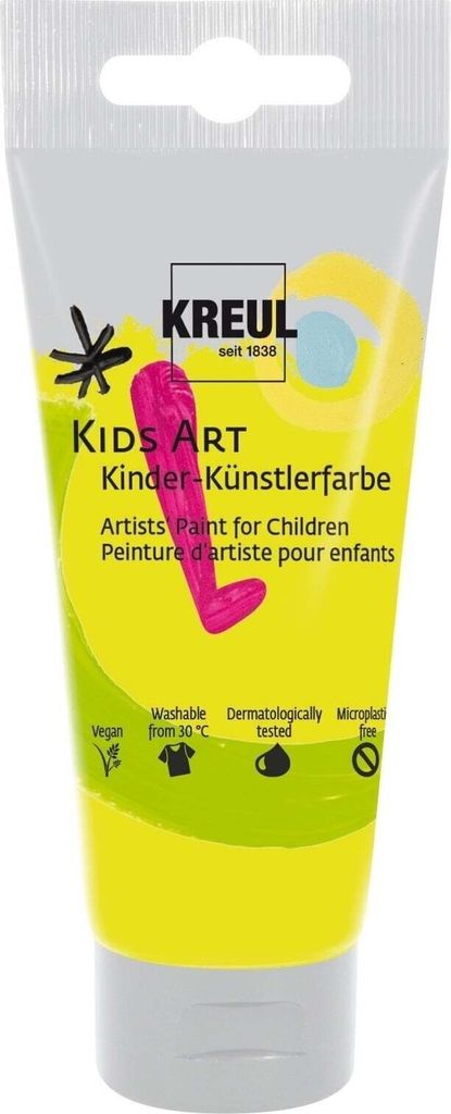 KREUL Kids Art Kinder-Künstlerfarbe 75 ml neongelb