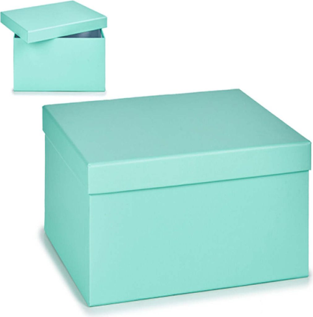 DKD Home Decor Pastellblauer Mehrzweck-Karton, Größe 8,5 x 5 x 12,5 cm