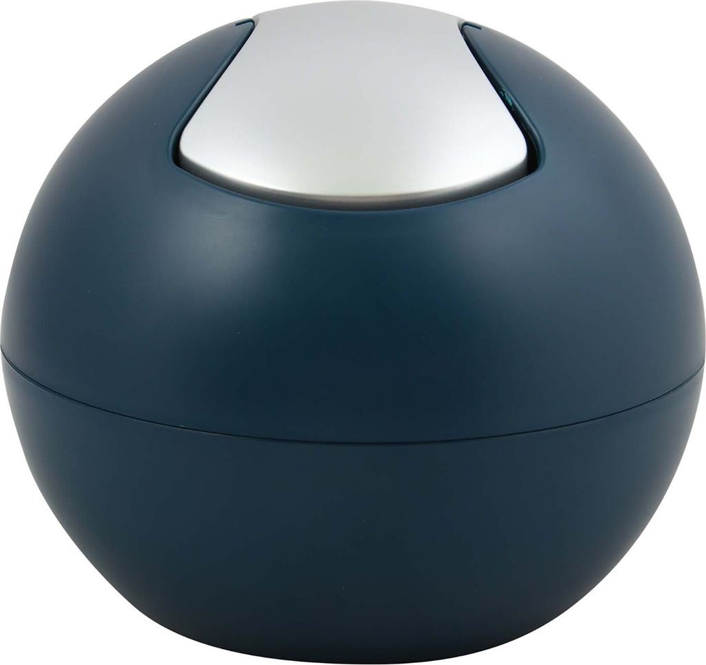 Spirella Kosmetikeimer 1 Liter Abfalleimer Schwingdeckeleimer Tischabfalleimer Bowl Petrol matt