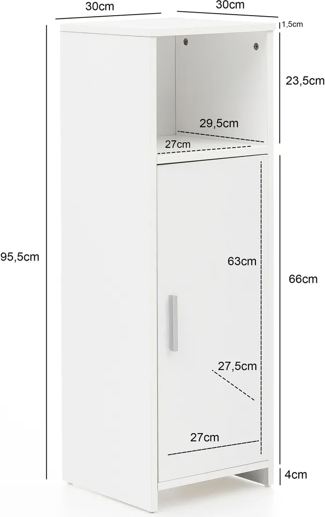 Meuble de rangement WC et salle de bain gain de place étagère étroite