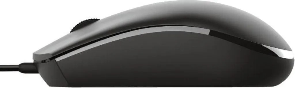 Souris de Bureau Trust TM-101 Noire - Design Ambidextre et Câble 150 cm