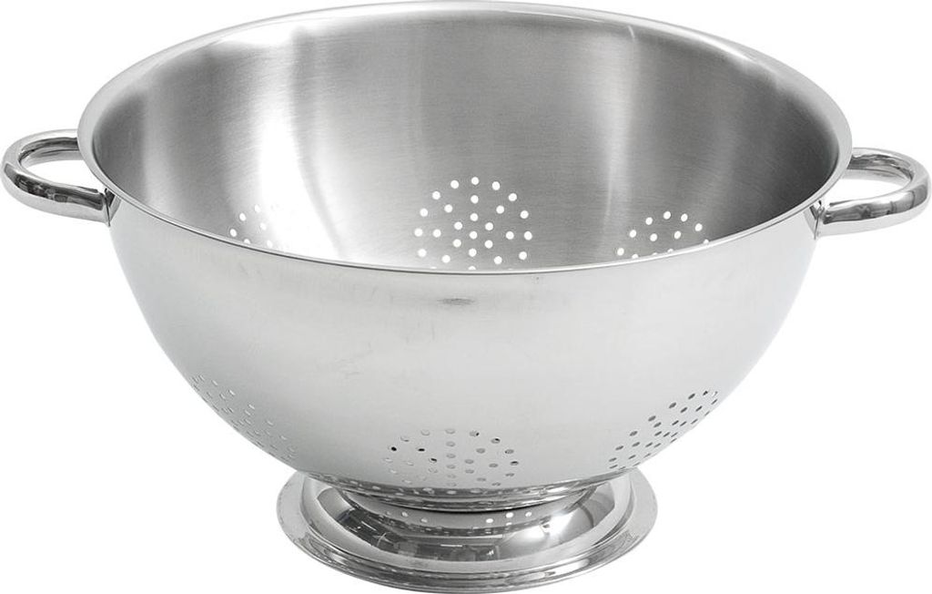 Stalgast rundes Edelstahl Sieb 37,5cm - Griffe - Abtropfsieb für Küche - matt
