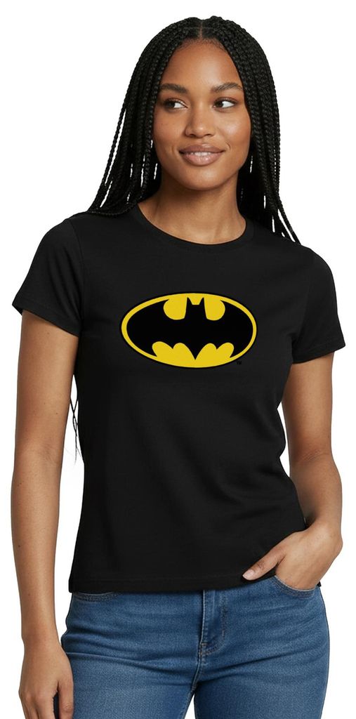 Spreadshirt DC Comics Batman Original  Logo Frauen T-Shirt, Produktbild 