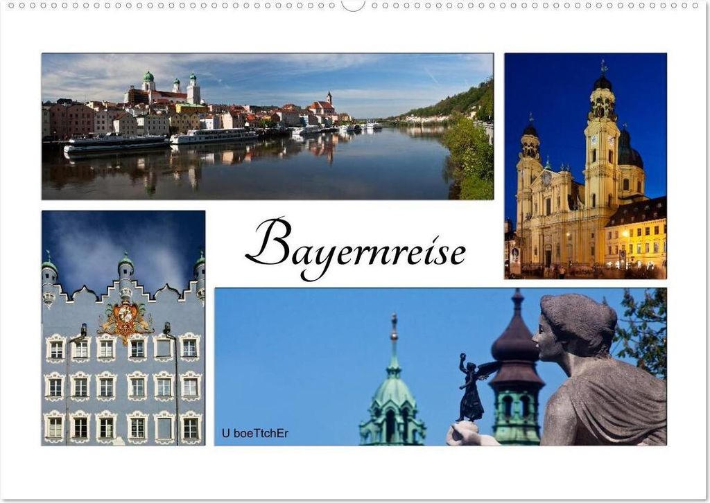 Bayernreise (Wandkalender 2026 DIN A2 quer), CALVENDO Monatskalender