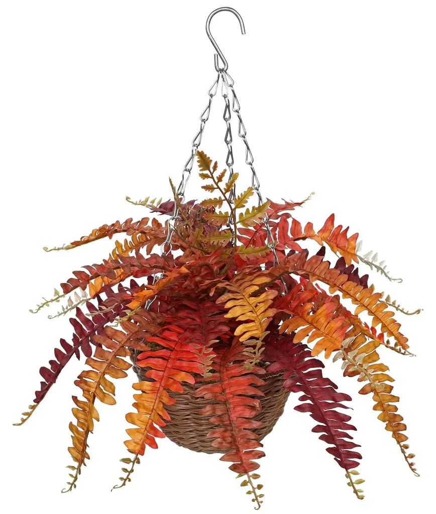 Fougère de Boston artificielle suspendue 47 cm - Décoration d'automne