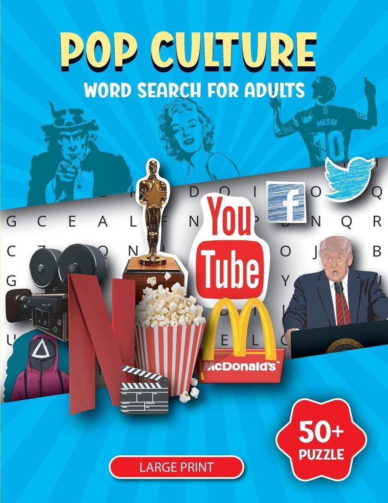 Pop Culture Word Search Book for Adults