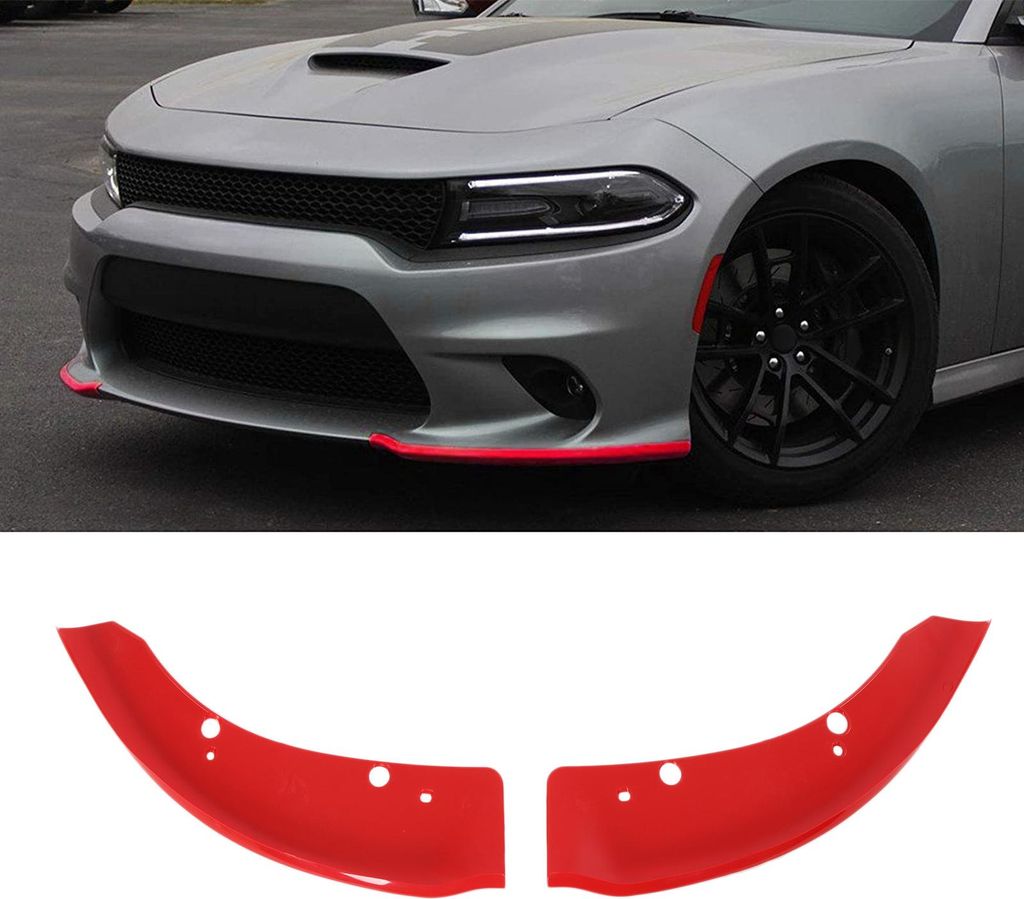 2 Stück Frontstoßstangenlippen-Splitterschutz als Ersatz für Dodge Challenger Scat Pack SRT 2015-2020
