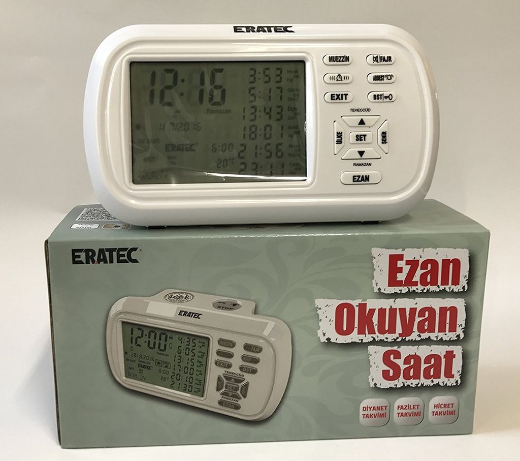 ERATEC AZ-6500 Ezan Saati, Gebetsuhr, Azan Clock - weiß Produktbild 