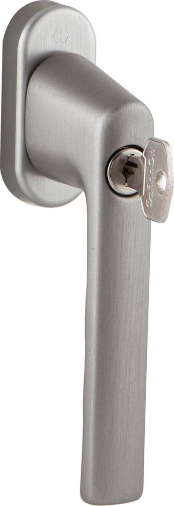 HOPPE Fenstergriff HAMBURG - Sperrzylinder, Aluminium edelstahlfarbig matt