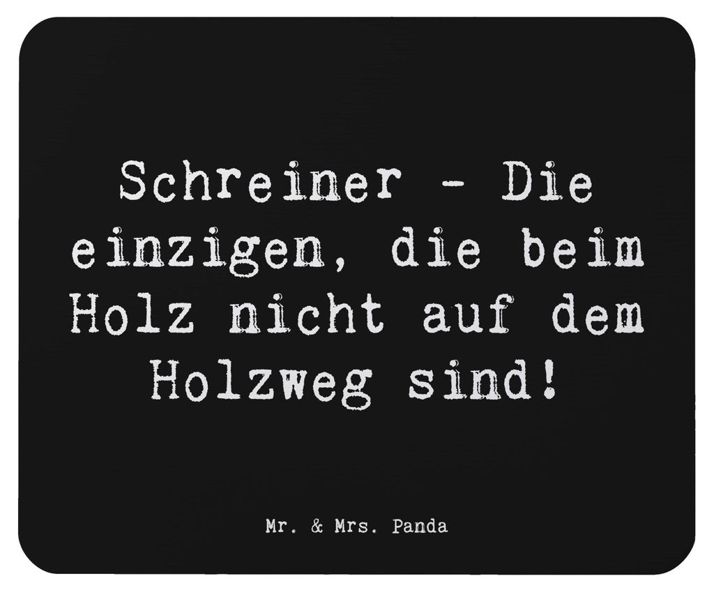 Mr. & Mrs. Panda Mauspad Spruch Schreiner Handwerk - Schwarz - Geschenk, Berufspassion, Mouse Pad, Leidenschaft, Holzarbeiten, mousematte, Mousepad...