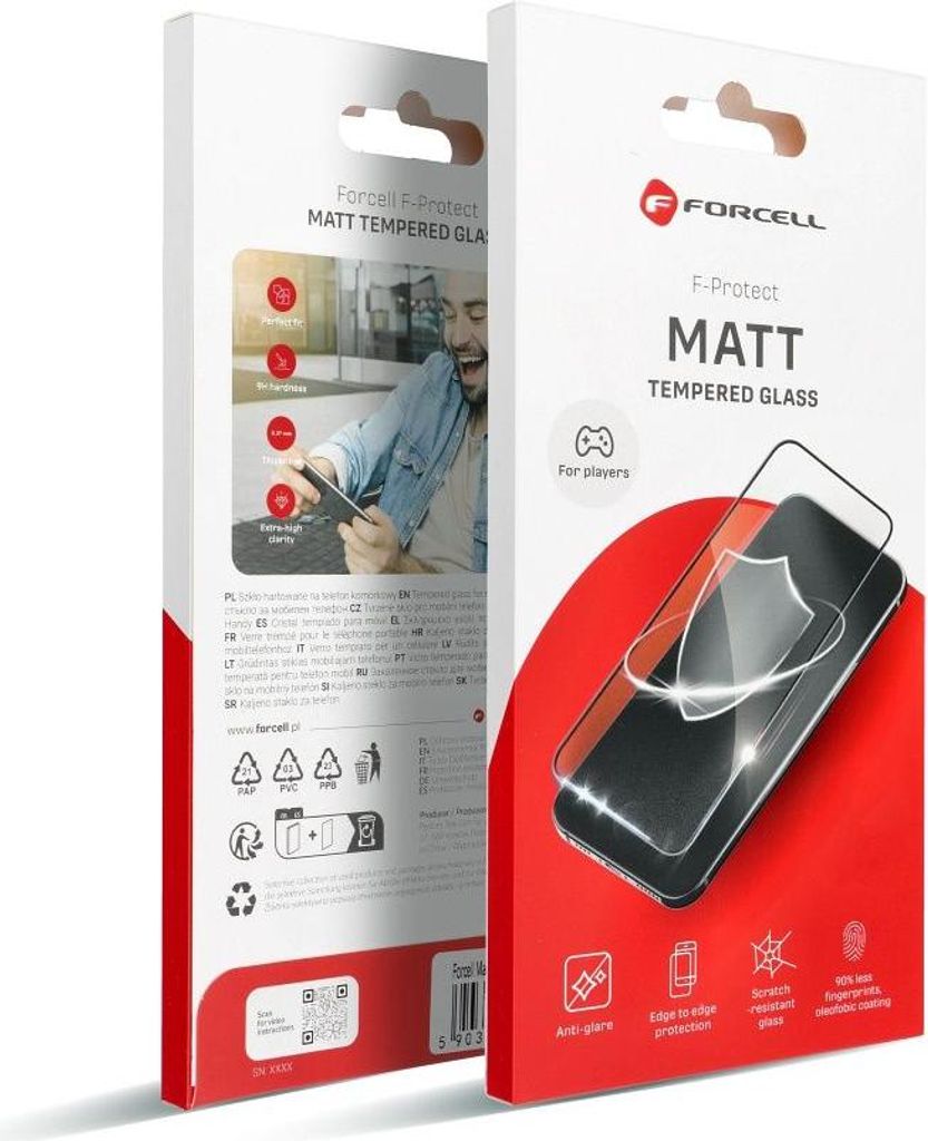 Forcell Mattes Glas - passend für Iphone 13 Pro Max / 14 Plus schwarz