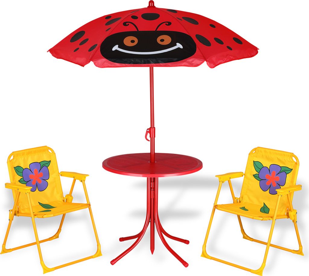 SPIELWERK® Kindersitzgruppe Garten mit Sonnenschirm Produktbild