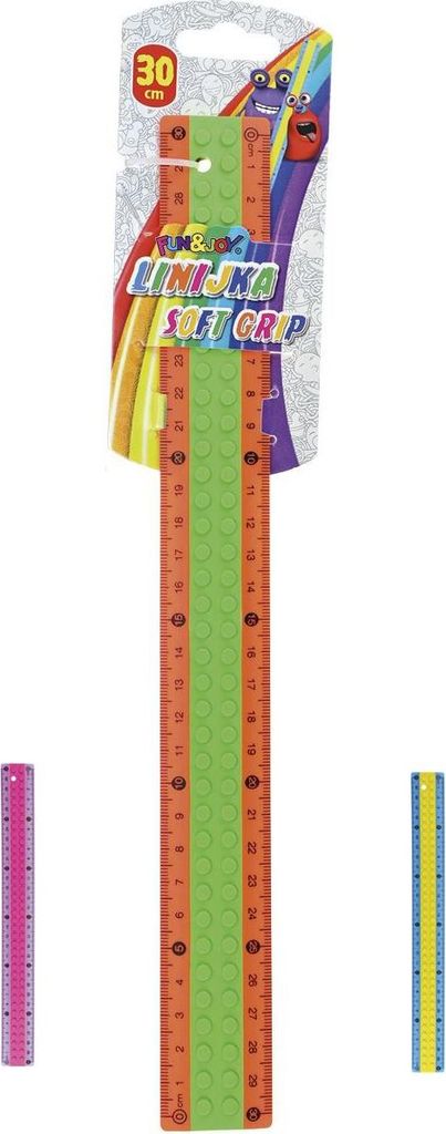 Gummiertes Kunststofflineal 30cm Titanum