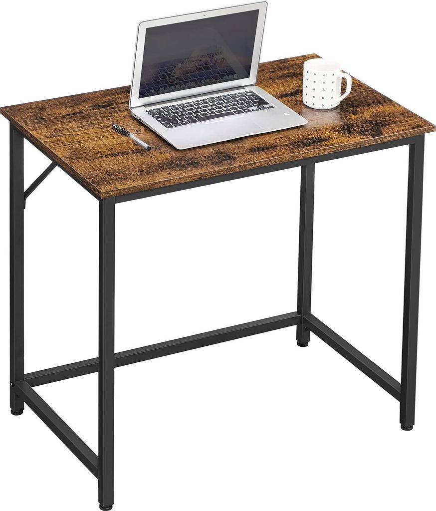 VASAGLE Schreibtisch, Kleiner Computerschreibtisch, Büro für Arbeitszimmer, Schlafzimmer, 50 x 80 x 76 cm, Industriedesign, Metallgestell