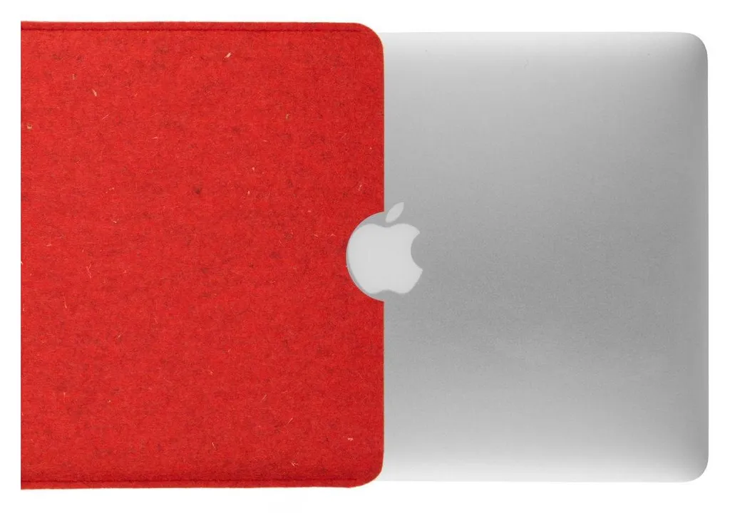 Borsa MacBook Air 15 Fatta a Mano Rosso | Regalo Artigianale Unico