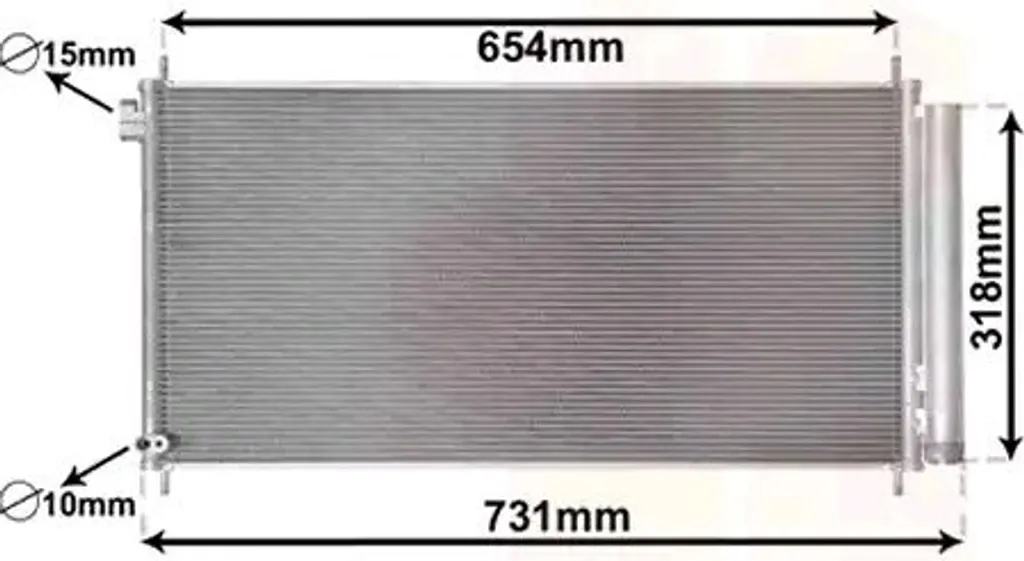 Condenseur de climatisation pour TOYOTA AURIS NZE18 ZRE18 : Air Frais Pro