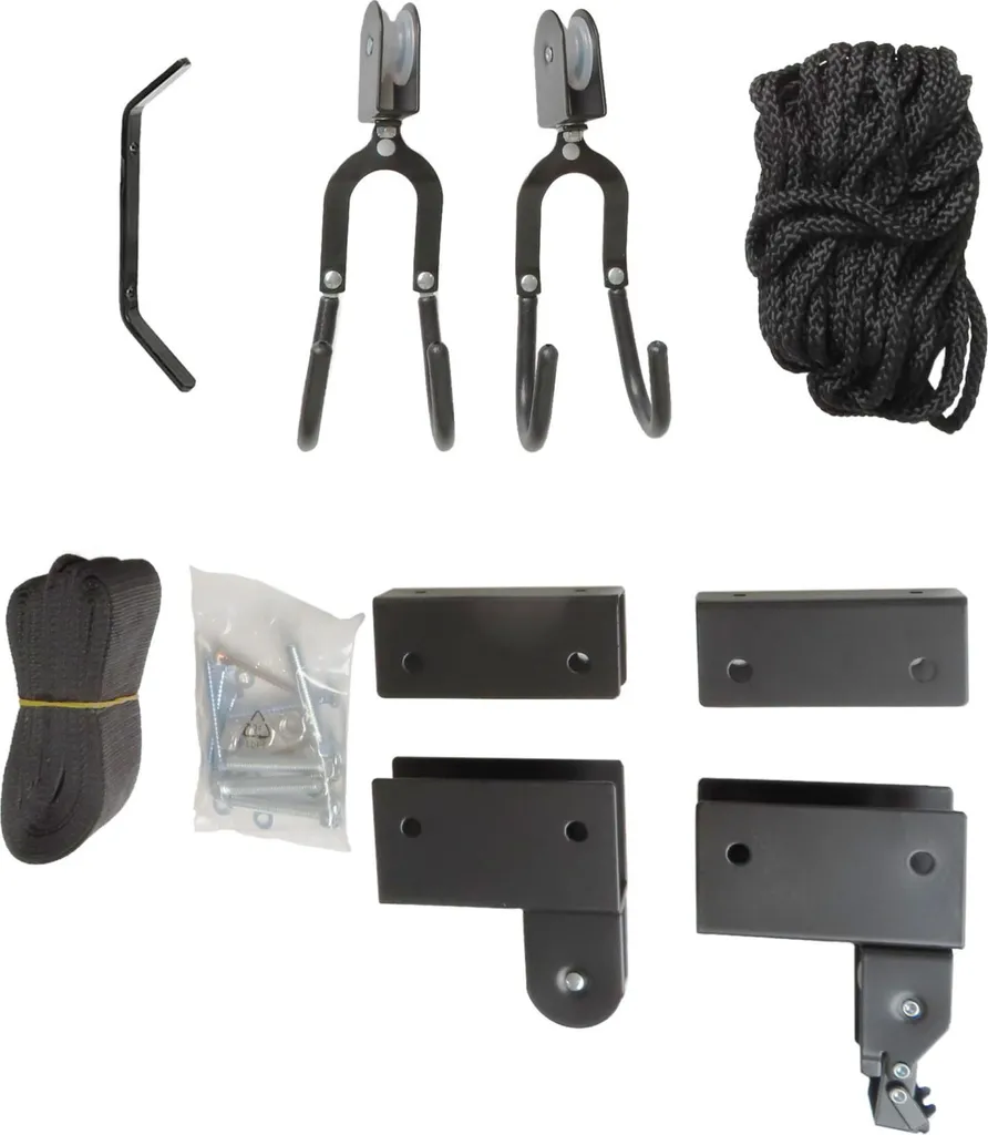 Support vélo plafond Dresco 57kg avec système de poulies et sécurité