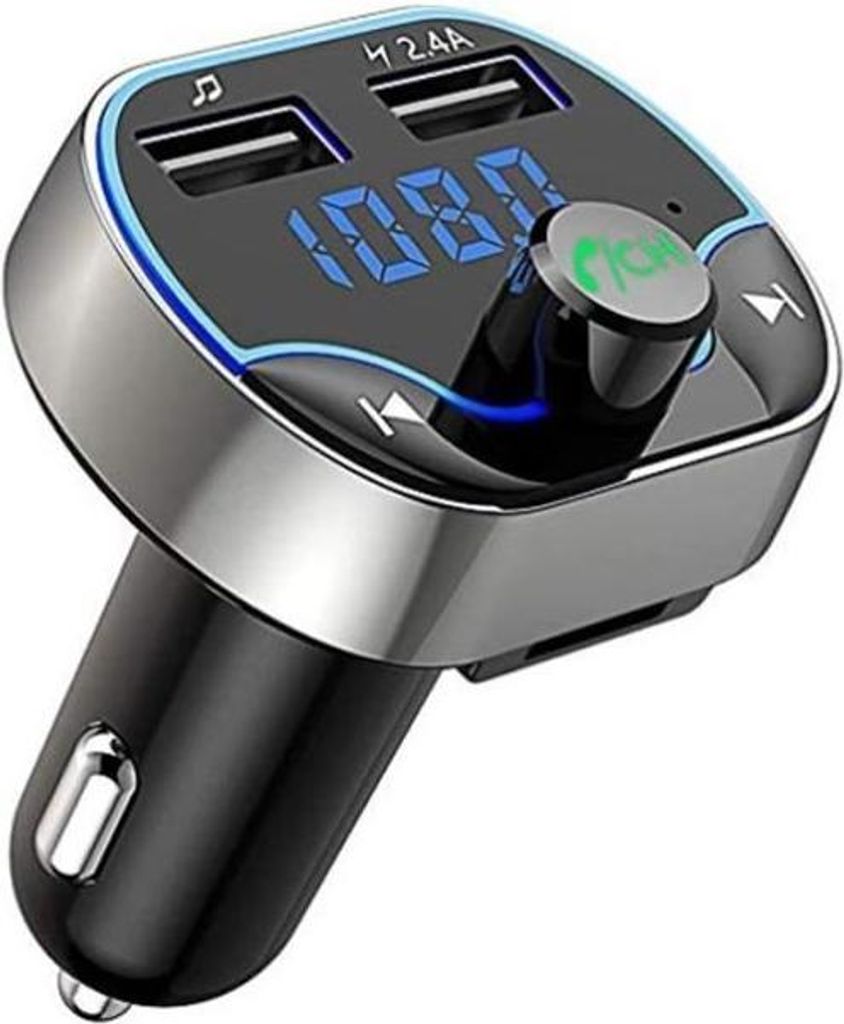 Bluetooth-FM-Transmitter, Kfz-Ladegerät für MP3-Player, kabelloses Radio-Adapter-Transmitter-Set