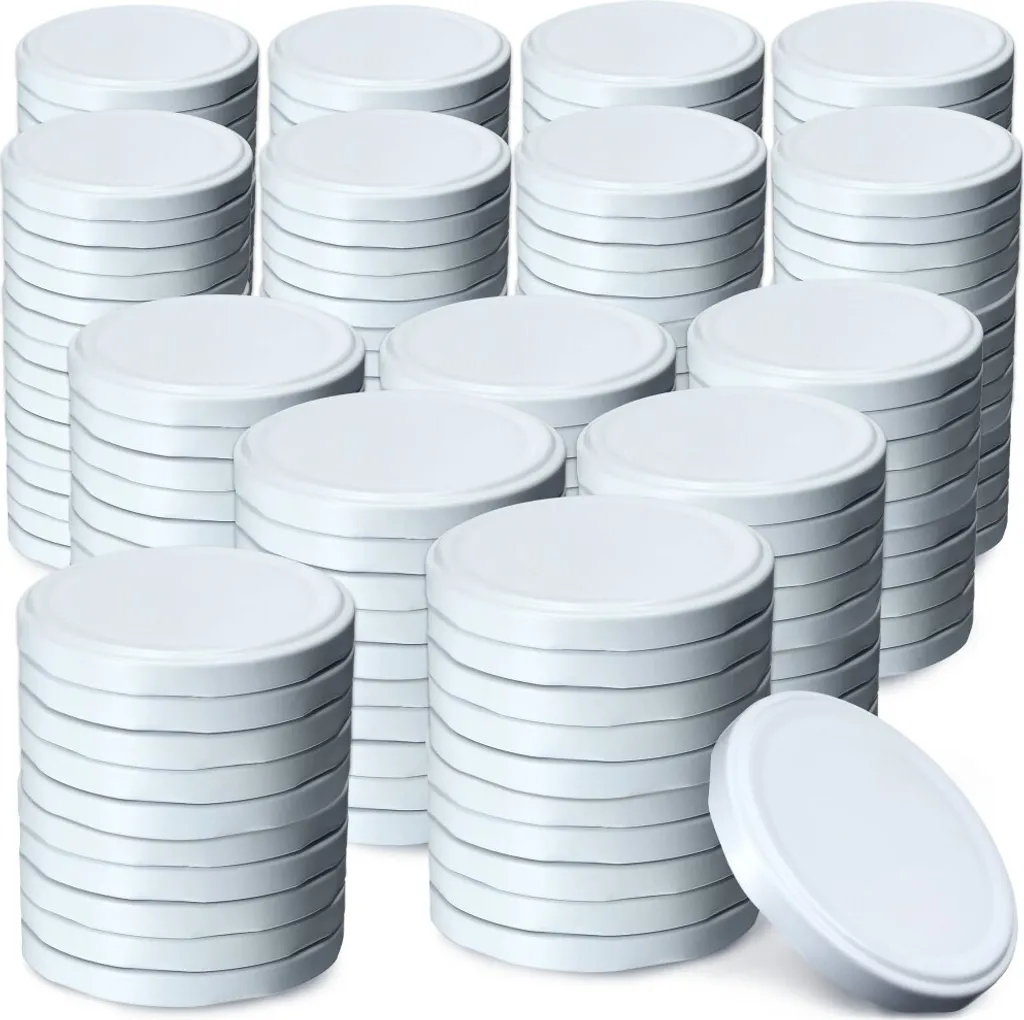 OFFERTA 200 Coperchi KADAX 66mm | Tappi Metallo Twist-Off Bianchi