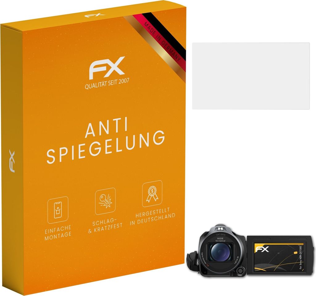 atFoliX FX-Antireflex 3x Schutzfolie kompatibel mit Sony HDR-CX730E Displayfolie