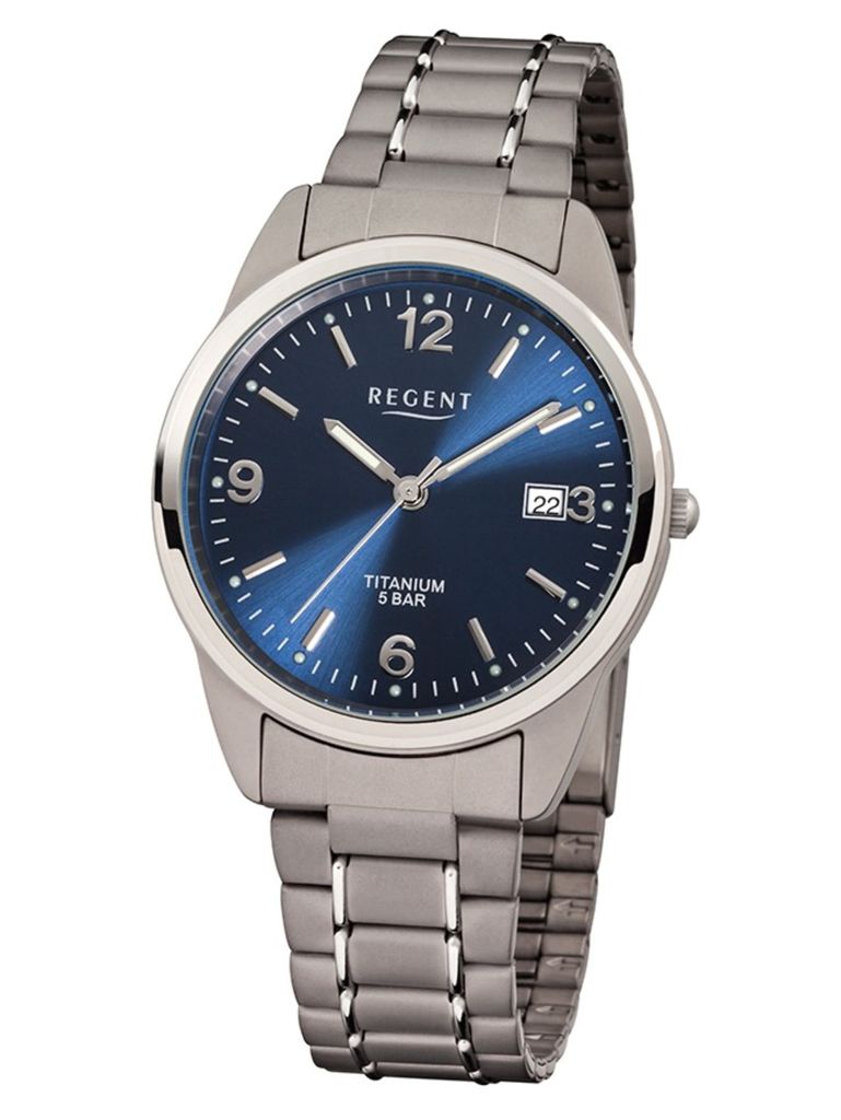 Regent Herren-Armbanduhr XL Analog Titan 11090247 Produktbild 