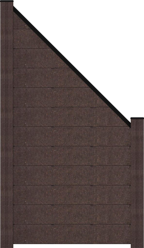 Abschlusselement GroJa Flex Stecksystem ohne Pfosten 90 x 180 cm grau