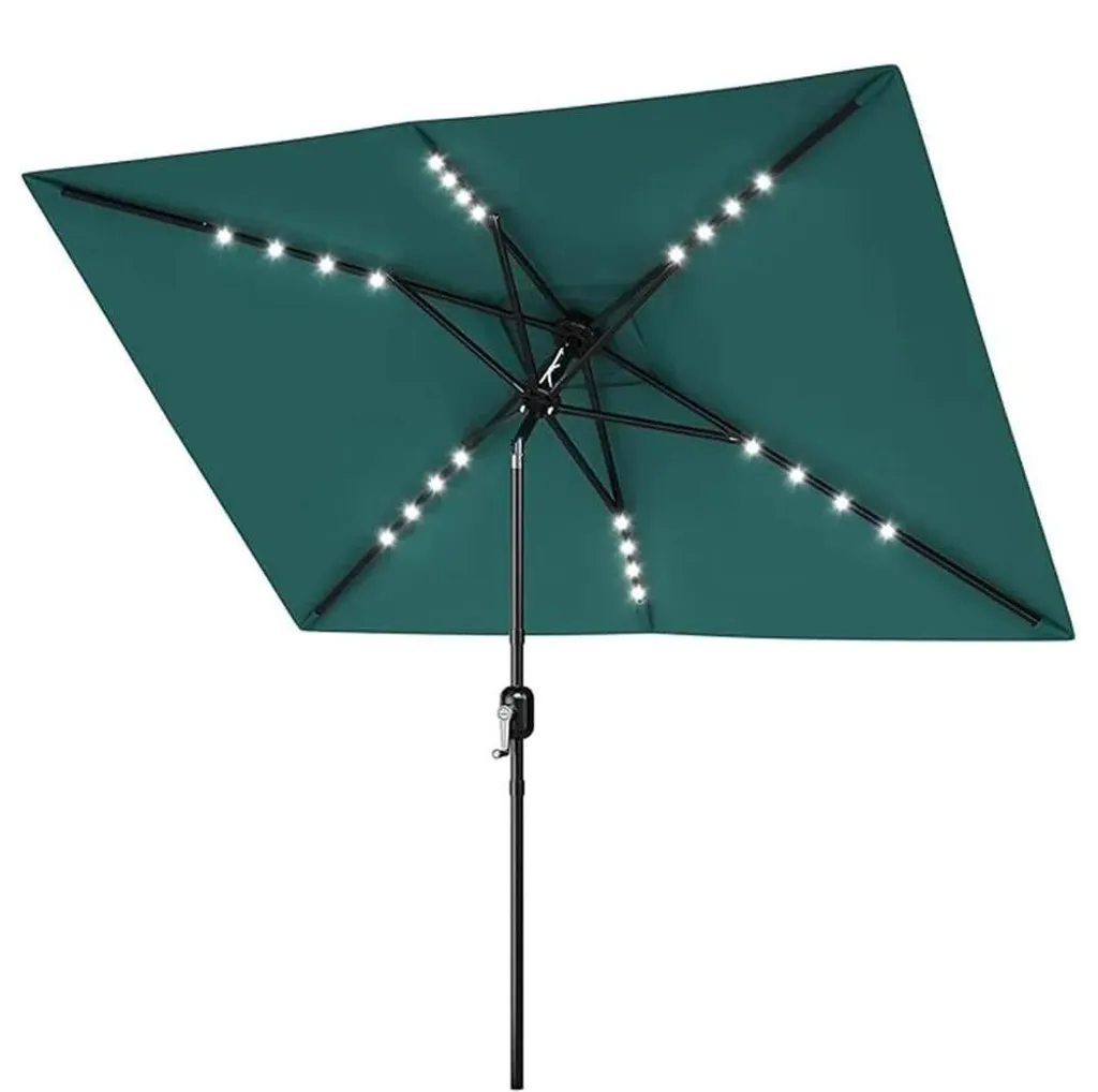 Parasol rectangulaire 200x305 cm inclinable : fini le soleil éblouissant