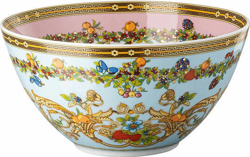Coupelle en porcelaine de luxe Rosenthal Versace Le Jardin de 18 cm