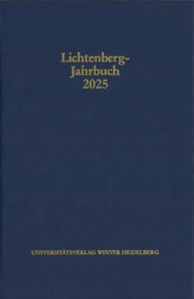 Livre Lichtenberg-Jahrbuch 2025 recueil universitaire de l'année