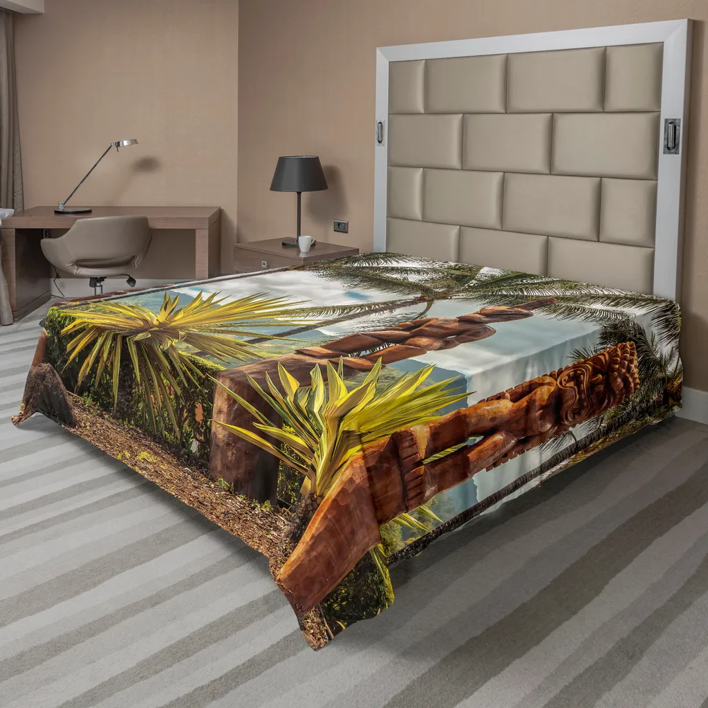 Drap de Lit Douceur Absolue Motif Hawaii pour un Sommeil Apaisant