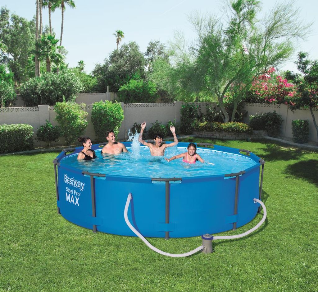 Steel Pro Max™ Frame Pool Komplett-Set, rund, mit Produktbild 23