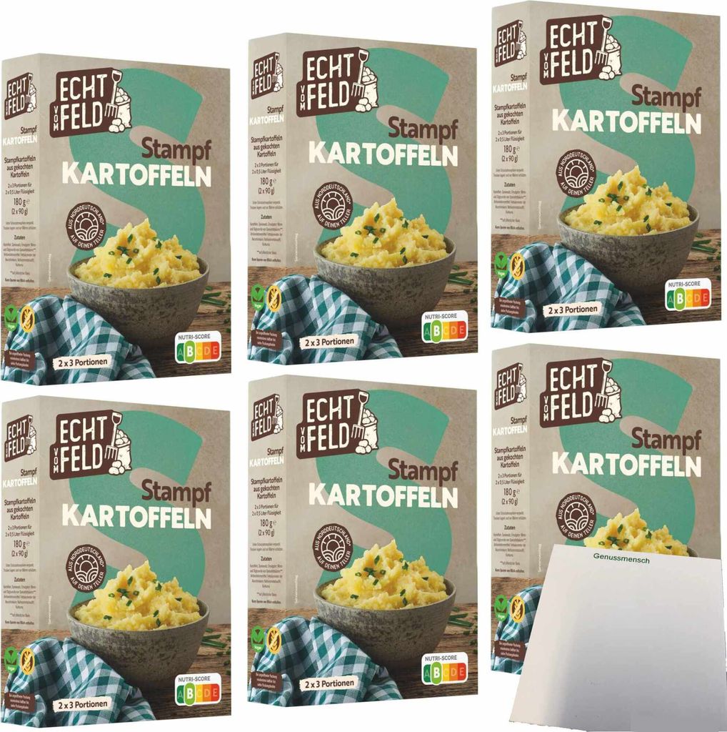 Echt vom Feld Stampfkartoffeln 6er Pack (6x180g Packung) + Produktbild 