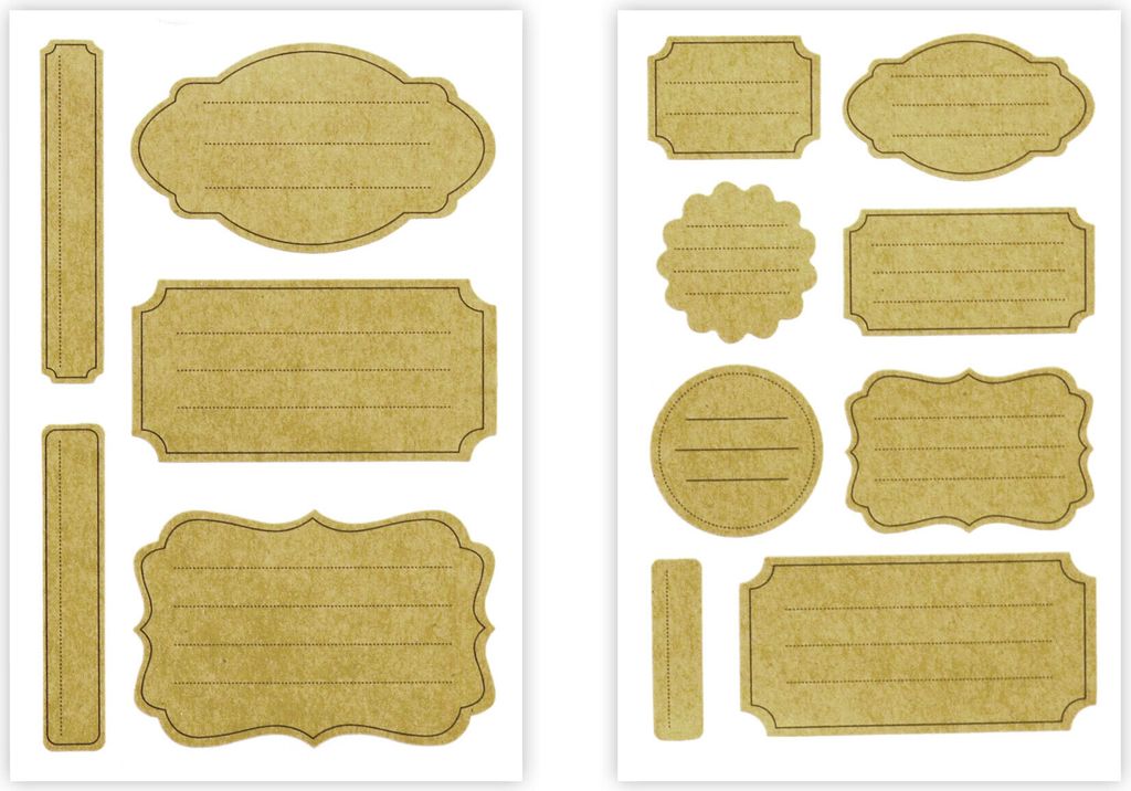 52 AUFKLEBER VINTAGE ZUM BESCHRIFTEN / Sticker, Vintage, Kindergeburtstag, Aufkleber Kinder, Geschenkaufkleber, Selbstgemacht, Einmachetiketten, Ha...