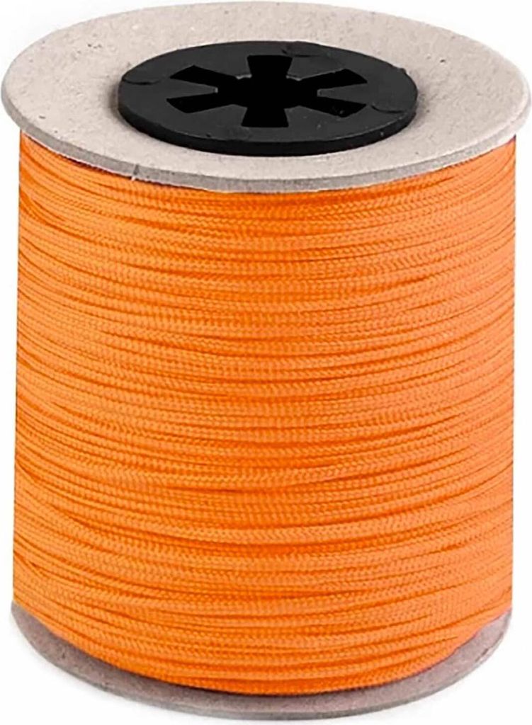 100m Schmuckschnur Polyesterschnur 1,5 mm orange