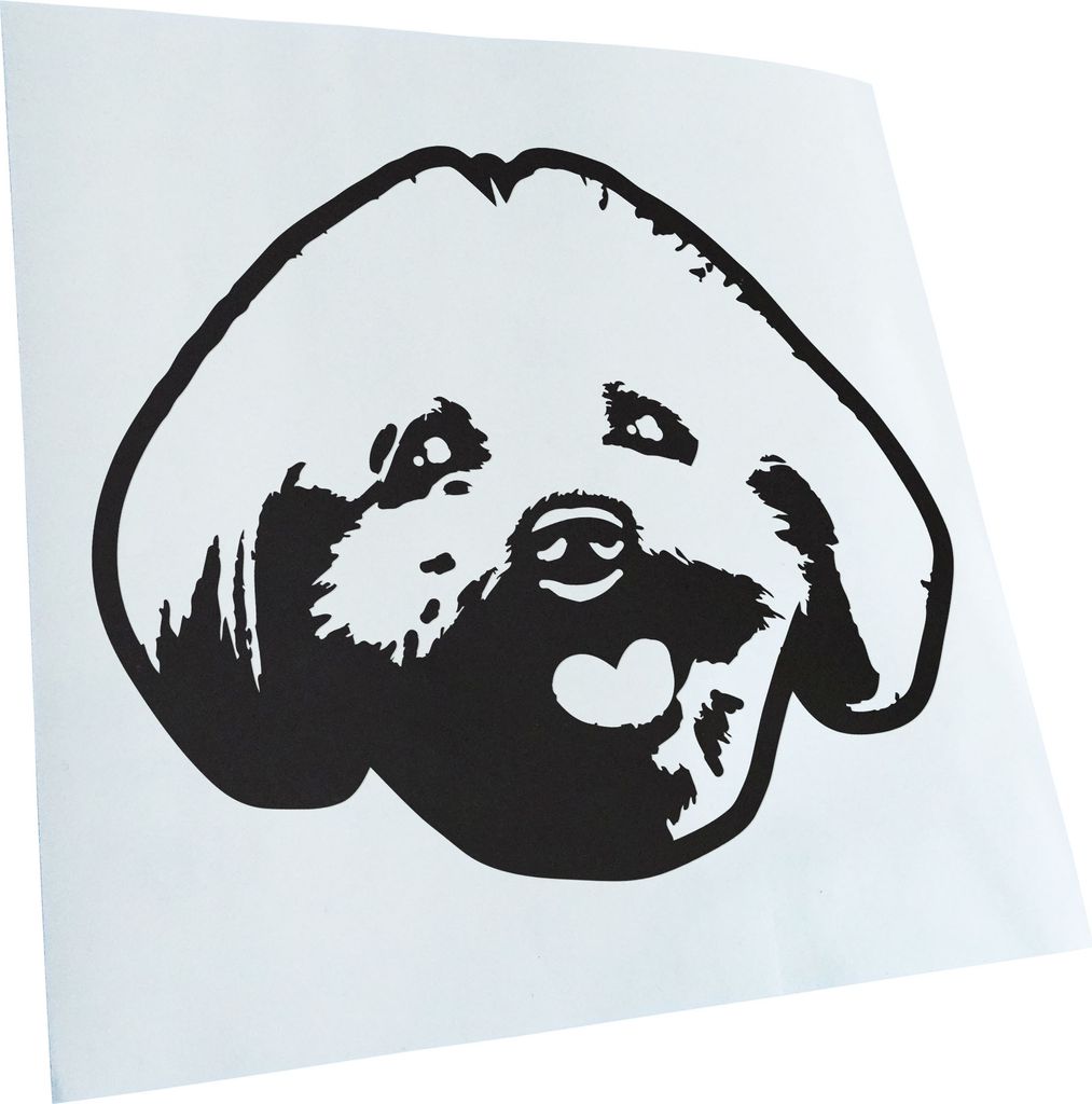 Kiwistar - Autoaufkleber - maltese Hund - Mattschwarz - 60x50cm - Aufkleber für Auto, Laptop, Fahrrad, LKW, Motorrad mehrfarbig JDM Decal Racing