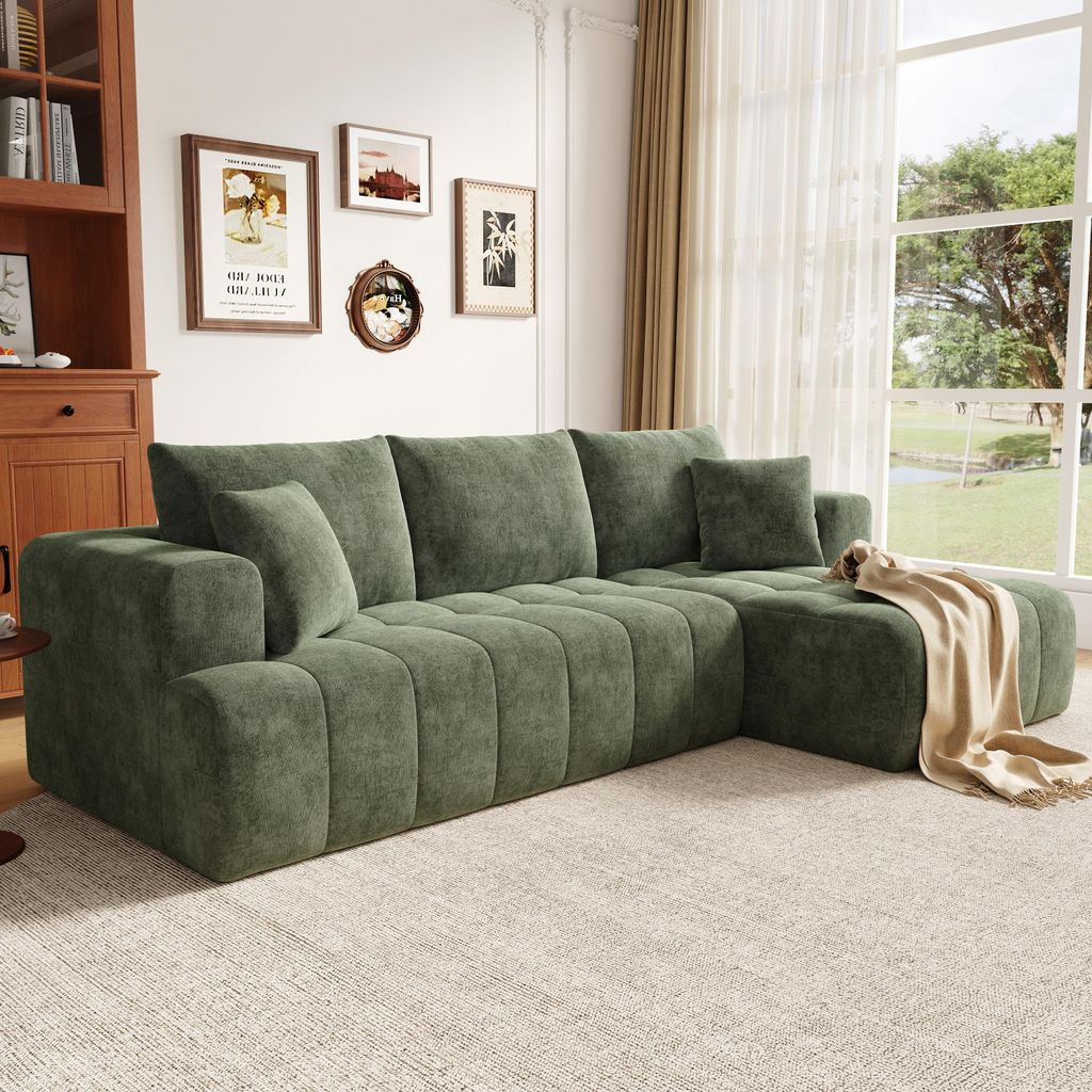 Merax L-förmiges 3-Sitzer Ecksofa, Modulares Cloud-Sofa, Produktbild 