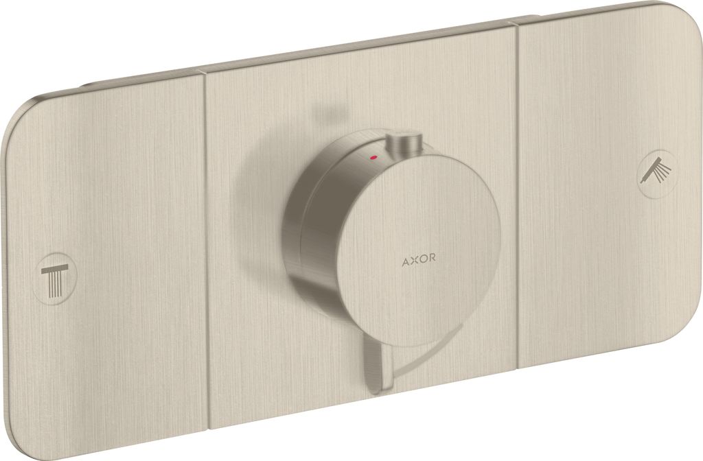 Fertigmontageset AXOR ONE f UP-Thermostat 2 Verbr brushed nickel brushed nickel