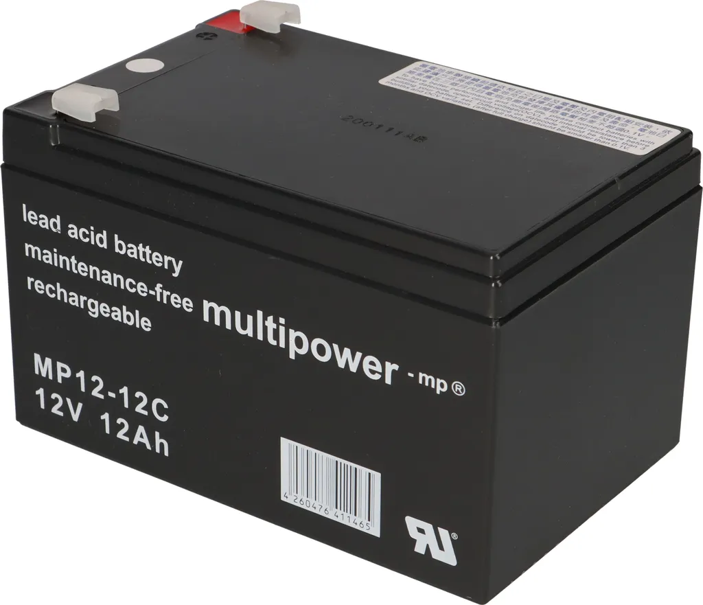 Batterie 12V 12Ah Multipower MP12-12C Résistant au Cyclage Faston