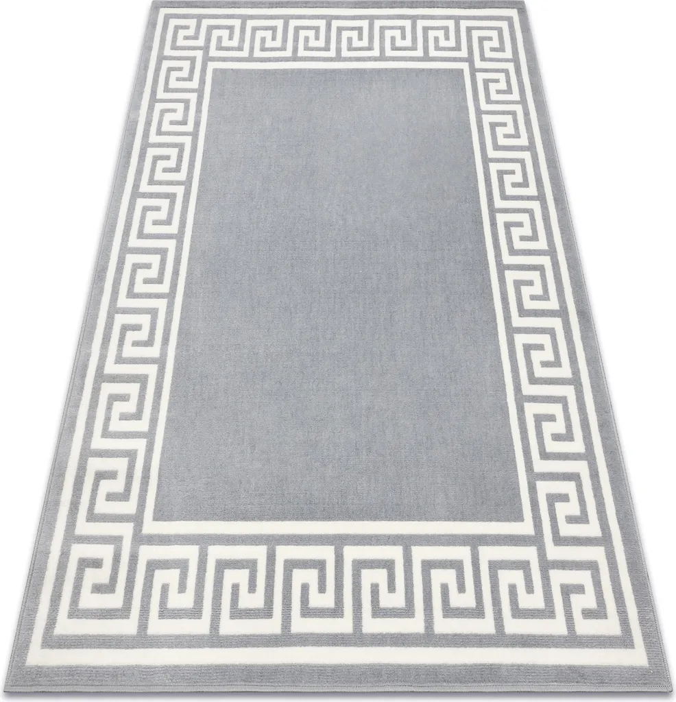 Tapis BCF Morad GREK Grec Gris 120x170 cm - Revêtement de Sol Design