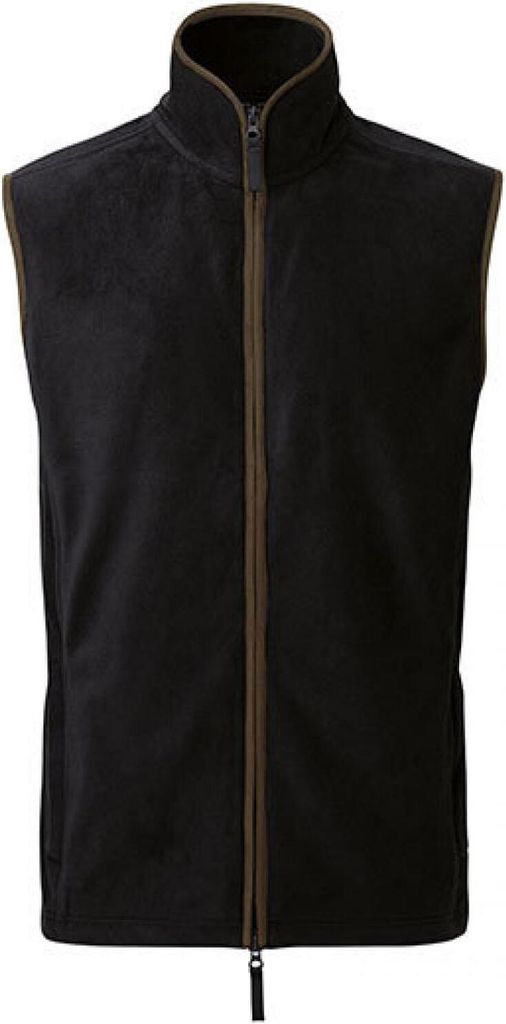 Premier Workwear PR803 | MenŽs ŽArtisanŽ Fleece Gilet S bis 3XL - Farbe: Black/Brown (ca. Pantone 4975C) - Größe: S