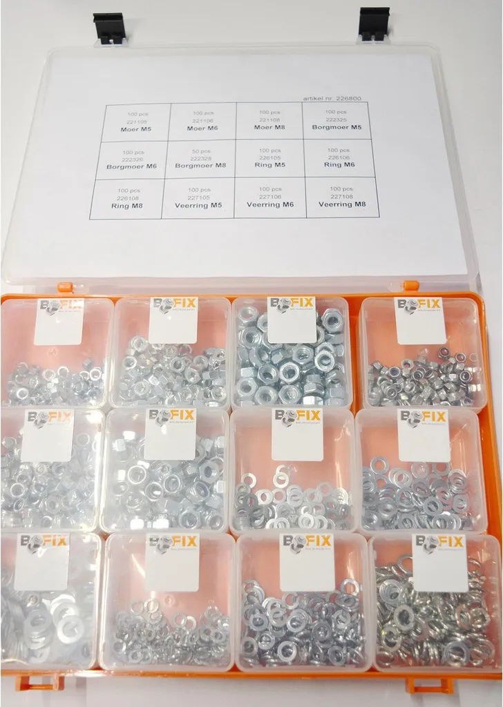 Anneaux de sujet et noix Gamme Box Bofix en acier haute qualité